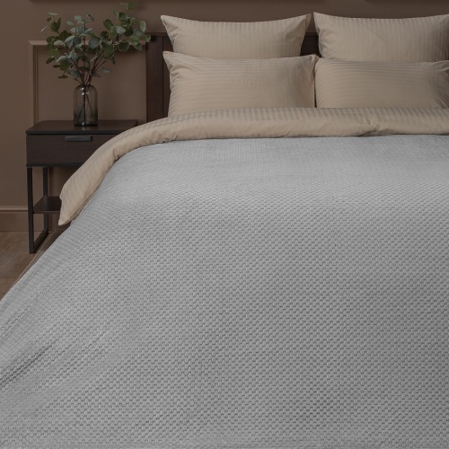 Плед 150*200см фланель R-Ромбики СЕРЫЙ Absolute TF FNJ GY9 037/1520 NC фото 2