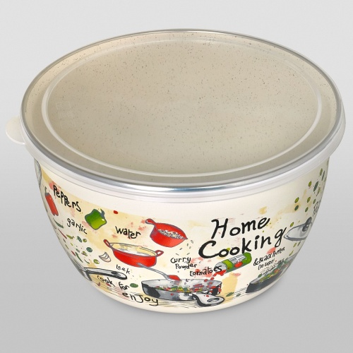 Миска эмаль 2,4л 18см ГУРМАН с крышкой Metrot 348696 фото 2