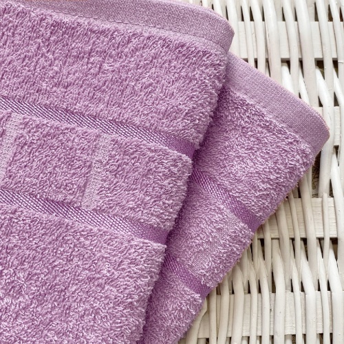 Полотенце махровое 70*130см ЮНОНА 360г/м2 сирень Он и Она фото 2