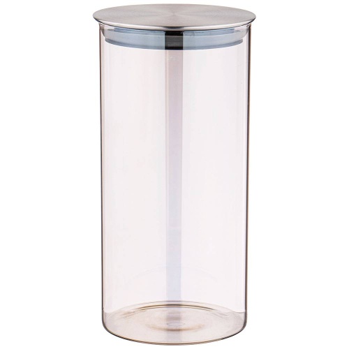 Банка для сыпучих стекло 1350мл 9,5*21см SMOKY ДЫМЧАТЫЙ Agness 889-106 фото 2