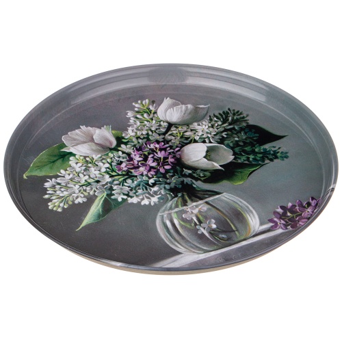 Поднос метал. 33см БУКЕТ Agness 898-070 фото 2 Поднос метал. 33см БУКЕТ Agness 898-070 фото 2