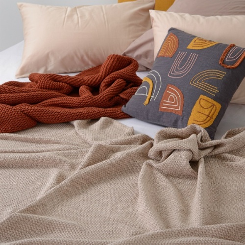 Покрывало 230*250см хлопок ETHNIC бежевый Tkano фото 5 Покрывало 230*250см хлопок ETHNIC бежевый Tkano фото 5