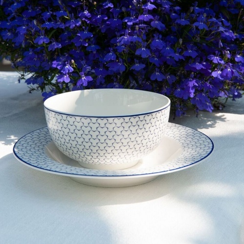 Тарелка суповая фарфор 21,7см ВОЗДУШНАЯ Home Queen 77098 фото 2