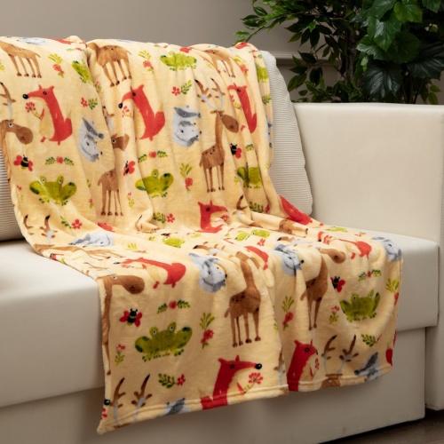 Плед 110*140см фланель ЛЕСНЫЕ ЖИТЕЛИ Absolute TF FN 914 1114 фото 3